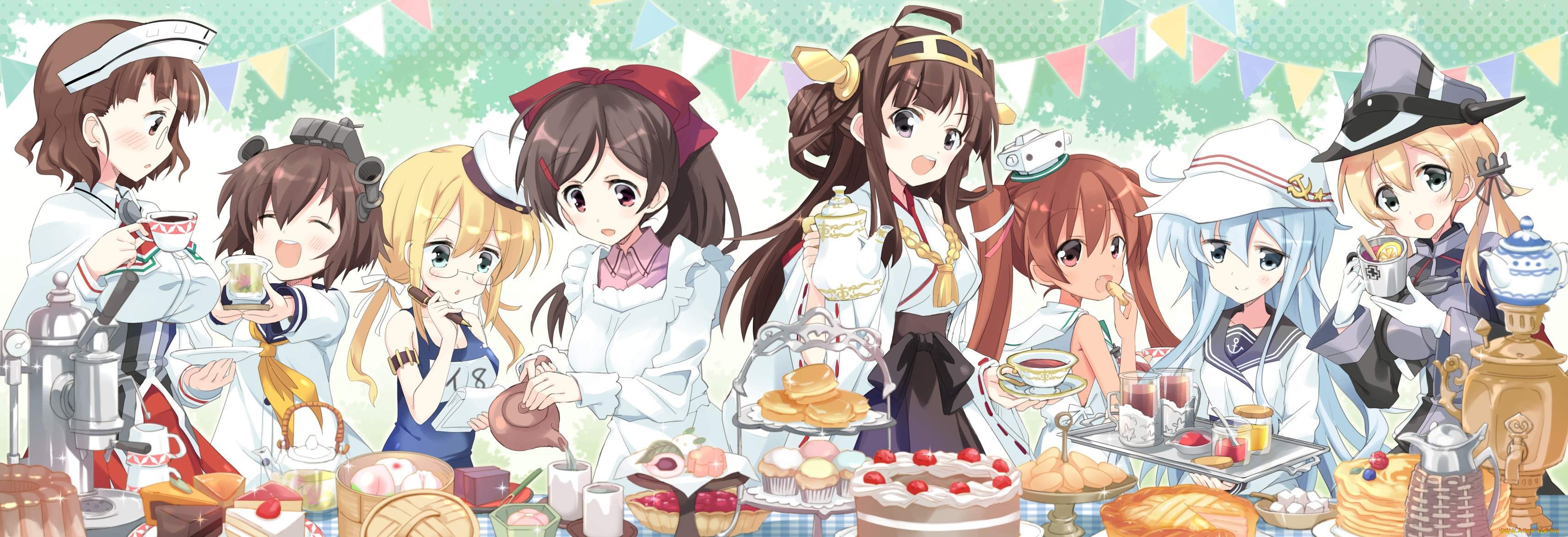 , kantai collection, hizuki, yayoi, , , , , 
